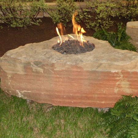 Earthworks 18" Fire Boulder Kit With Star Burner