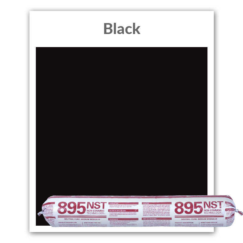 Pecora 895NST Translucent Silicone Glazing and Weatherproofing Sealant 20-oz., Black