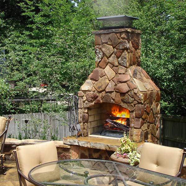 Stone Age Contractor Series 36" Outdoor Fireplace Kit with Arched Lintel