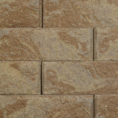 Anchor® Diamond® 10D Retaining Wall System Beveled Stretcher Block, Adobe