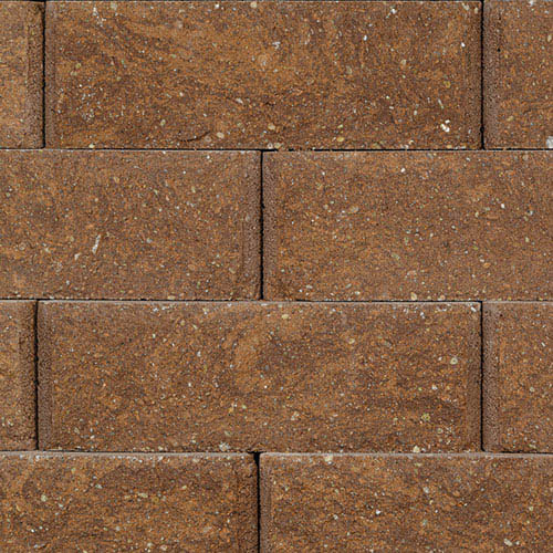 Anchor® Diamond® 10D Retaining Wall System Stonecut Stretcher Block, Chestnut