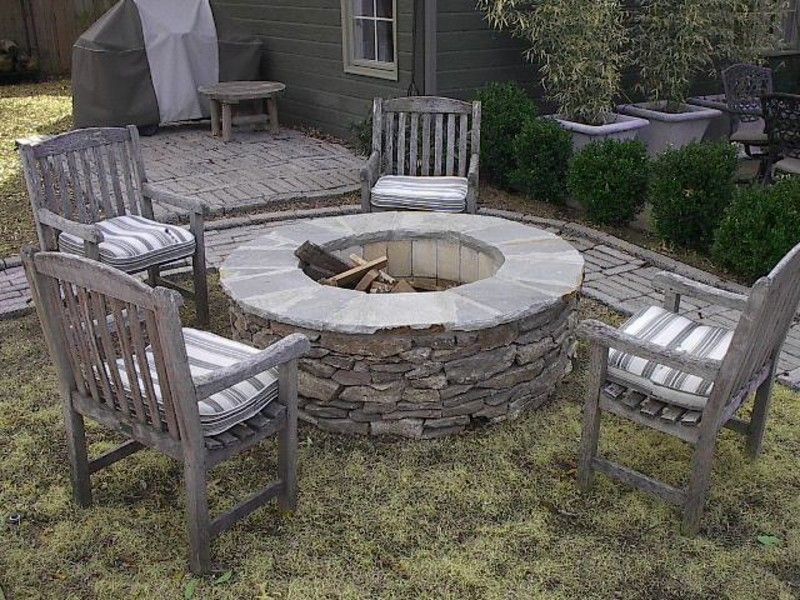 Natural Stone Fire Pit Kit Watkins, In Ground Wood Burning Fire Pit Kits