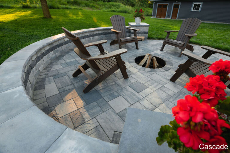 Rochester Concrete Products - Paver Patio - Fire Pit - Home