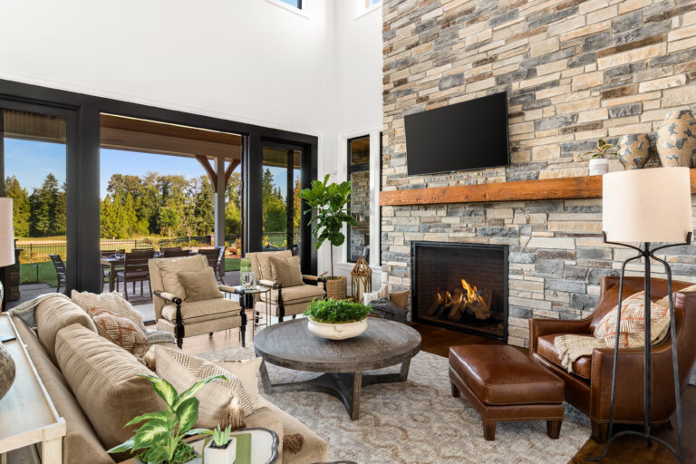 StoneCraft - Ledgestone - Kingsford Grey - Interior - Fireplace
