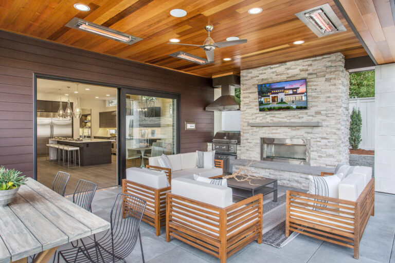 Eldorado Stone - Stacked Stone Daybreak - Home - Exterior - Fireplace