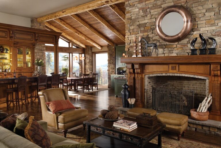 StoneCraft - Ledgestone Chardonnay - Home - Interior - Living Room - Fireplace